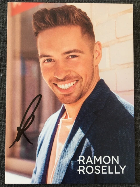 HANDSIGNIERTE AUTOGRAMMKARTE *RAMON ROSELLY* DSDS Deutschland Gewinner ...