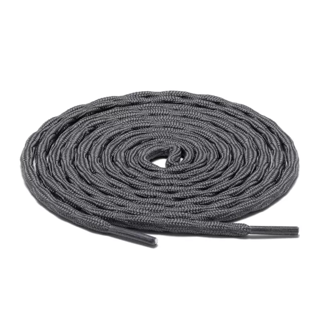 1Pair Wave Dark Gray Hiking Work Boot Shoe Laces for 5 6 7 8 eyelets Stay Tied