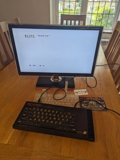 Sinclair ZX Spectrum 128k Toastrack with new membrane keyboard