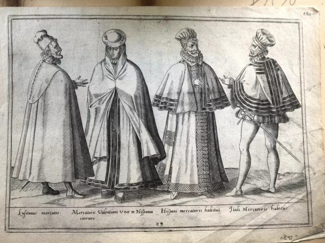 SPAGNA,Abraham de Bruyn -  COSTUMES - SPANIEN / SPAIN 1581 ca.