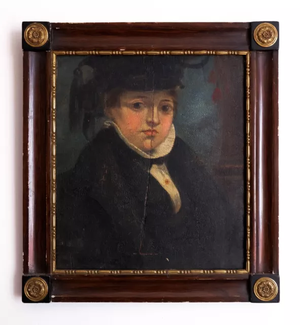 EARLY 19TH CENTURY, GEORGIAN / REGENCY PORTRAIT PAINTING, OIL ON BOARD, c.1820s