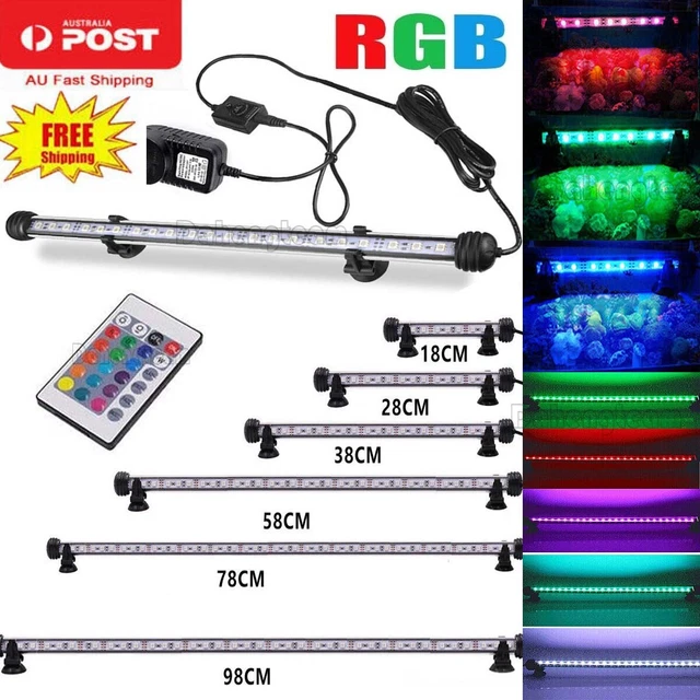 RGB LED Full Spectrum Aquarium Lights Waterproof Fish Tank Auqa Submersible Lamp