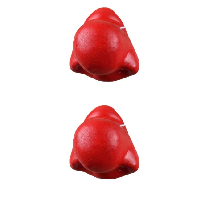 2x Clown Nose Prop Honking Clown Nose Plastic Red Nose