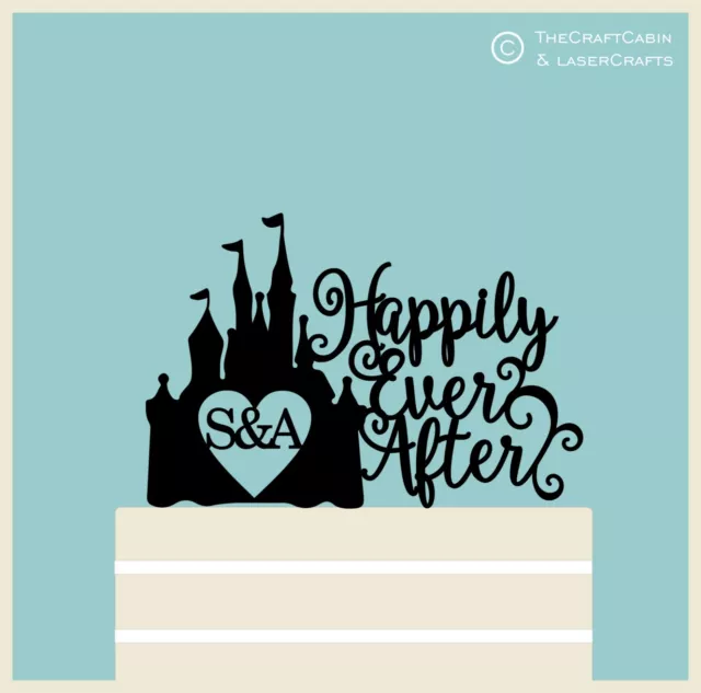 Cinderella Castle Cake Topper, Fairytale Princess Personalised Wedding Disney 2