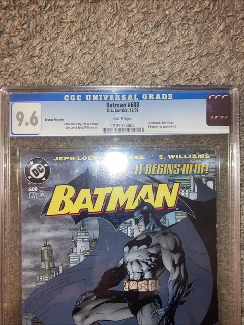 Batman 608 CGC 9.6 Second Print White Pages Jim Lee DC 2nd Hush
