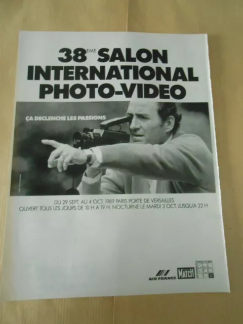 1989 Advert 38th International Video Photo Show Claude Brasseur Advertisement