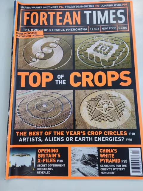 Fortean Times FT 164 November 2002 Top Crop Circles/Britain's X-Files/Pyramid