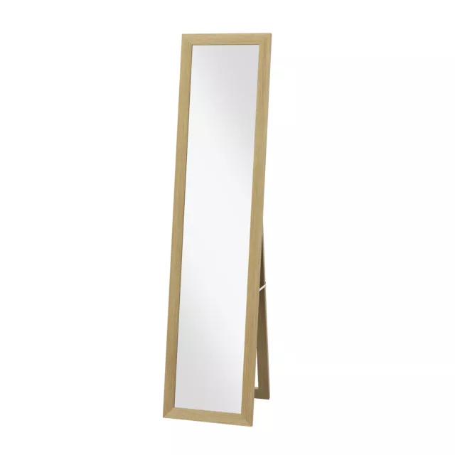 HOMCOM Standspiegel, Ganzkörperspiegel mit Ständer, freistehender Wandspiegel 2