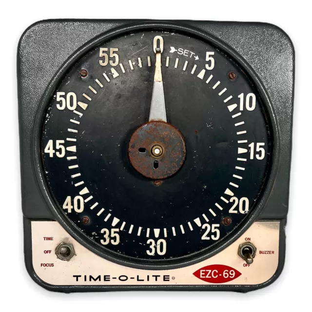 Temporizador de cuarto oscuro vintage Time-O-Lite modelo EZC-69 enchufe de 2 clavijas fotografía probada