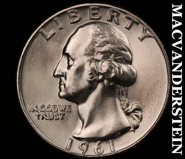 1961-D Washington Quarter-Choice Gem Brilliant Uncirculated Lustrous #N9608