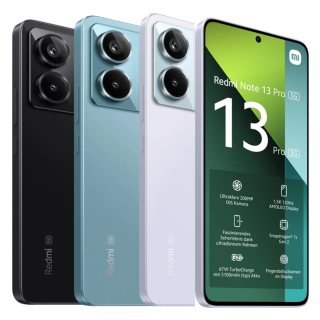 XIAOMI REDMI NOTE 13 Pro 5G 8+256GB Smartphone Full HD 6,67″ AMOLED 200MP NFC EUR 358,80