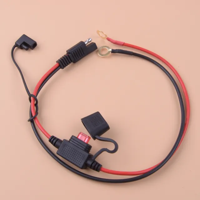 Motorcycle Waterproof SAE Cable Connection Adapter Battery Charging Wire Fuse