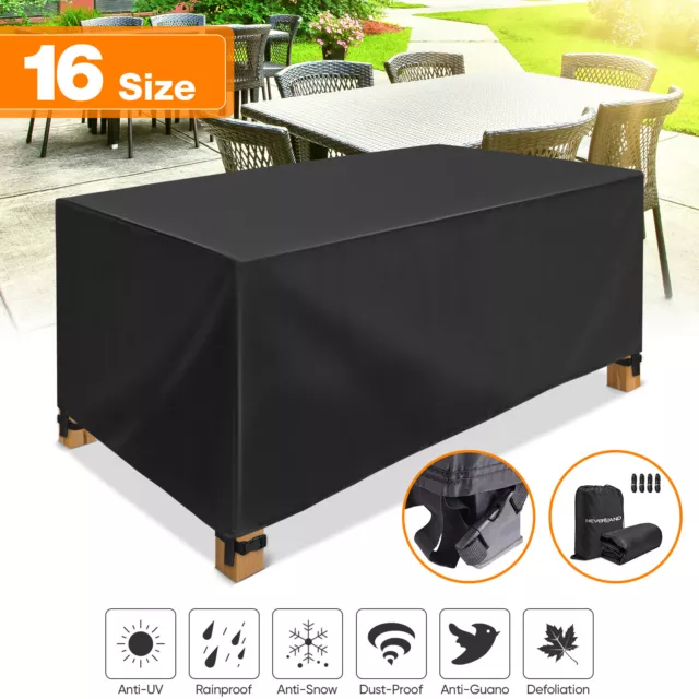 Heavy Duty Waterproof Garden Patio Furniture Cover for Rectangle Spuare Table UK