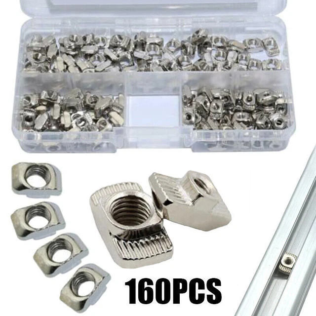 160x T-Nut M3-M5 2020 Hammer Kopf Mutter Nutenstein Gleitmutter Innengewinde RF