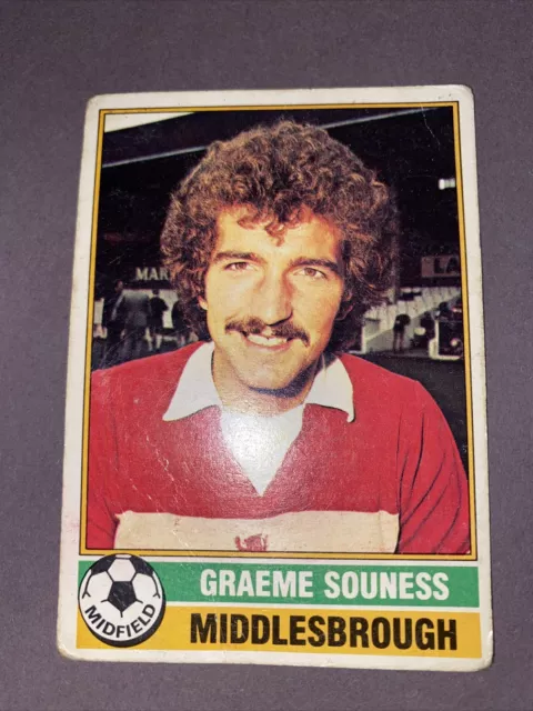 Topps (UK) - 'Footballers (Red Back 221-330)' - Card #305 - Graeme Souness (M...