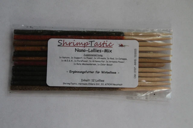 Nano Shrimp Lollies, Gamberi Fodera, Mix 12er, 12 Pezzo, 0,33 Euro / Unità