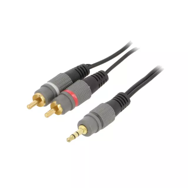 Cavo JACK 3,5mm a 2 RCA Maschio 2,5mt audio doppio Prolunga AUX Stereo