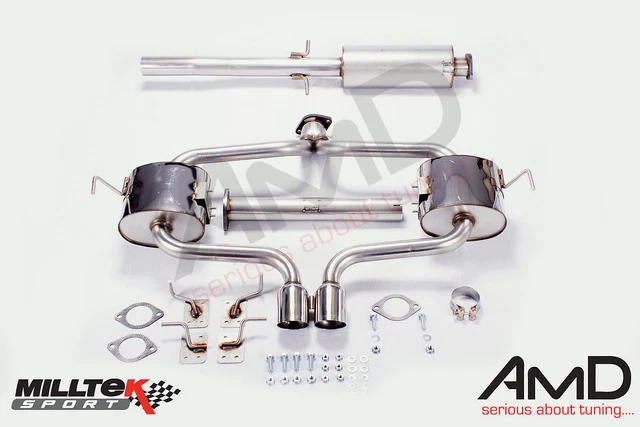 MILLTEK MINI COOPER S R53 Stainless Steel Cat Back Exhaust - RESONATED ...