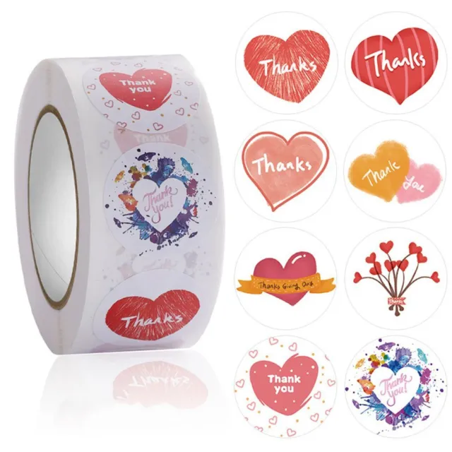 500pcs 1.5inch Red Heart Stickers Roll Gift Packaging Seal labels for  Valentine's Day Wedding Decoration Stationery Stickers - AliExpress
