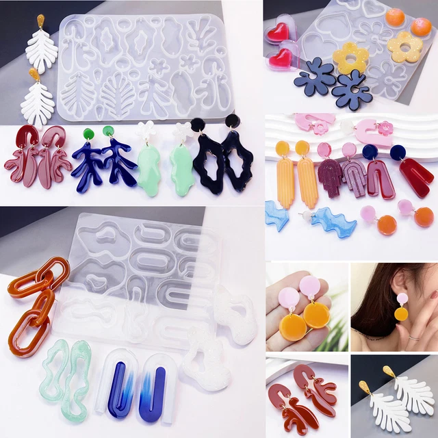 Silikon Schmuck Ohrring Harz Gießform Anhänger Epoxid Form Ton Handwerk Geschenk
