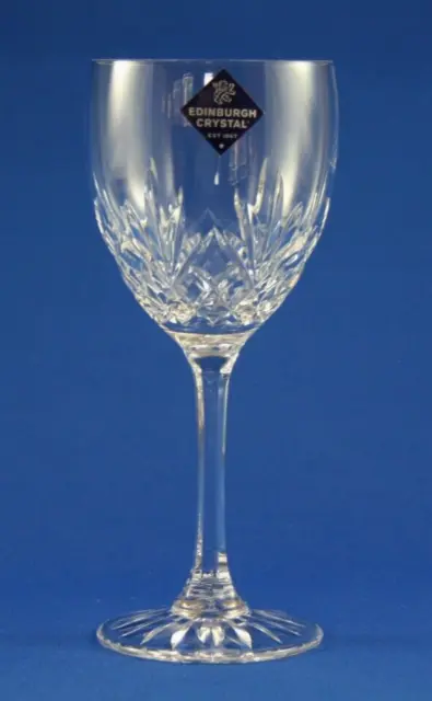 EDINBURGH CRYSTAL - TAY DESIGN - LARGER WINE GOBLET 18.8cm / 7 3/8" UNUSED NEW