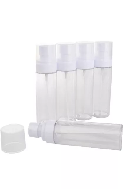 Botellas de plástico transparentes con cabeza de spray de viaje A-color 5 piezas