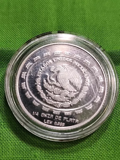 MEXICO SILVER SKULL COIN 1997 - 1/4 oz DISCO DE LA MUERTE - PROOF 1,600 Mintage 2