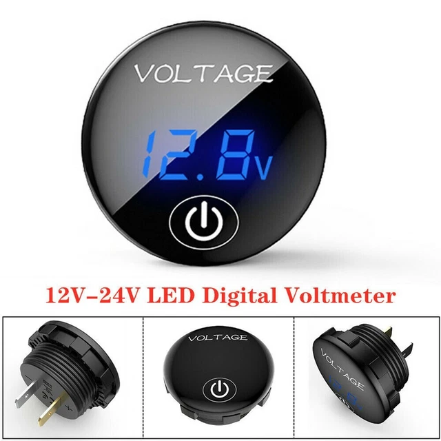 Indicateur De Niveau De Batterie 12V/24V - Jauge LED Pour Batteries Plomb-Acide - Tondeuse, Vélo Électrique, Camping-Car - Affichage 10 LEDs