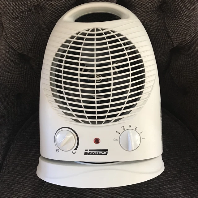 ELECTRIC MULTI-DIRECTIONAL HEATER Fan Everstar Small Gray 120VAC 60hz 1500w  $13.85 - PicClick