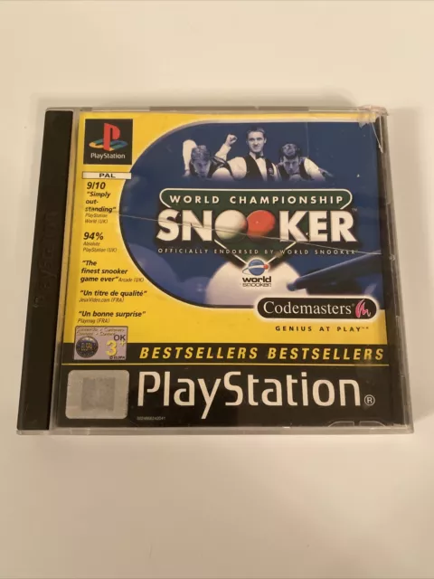 World Championship Snooker - Ps1 - Complete With Manual - Tested And Working