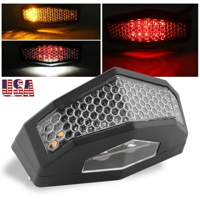 MOTORCYCLE LED TURN Signals Brake Light License Plate Integrated Stop