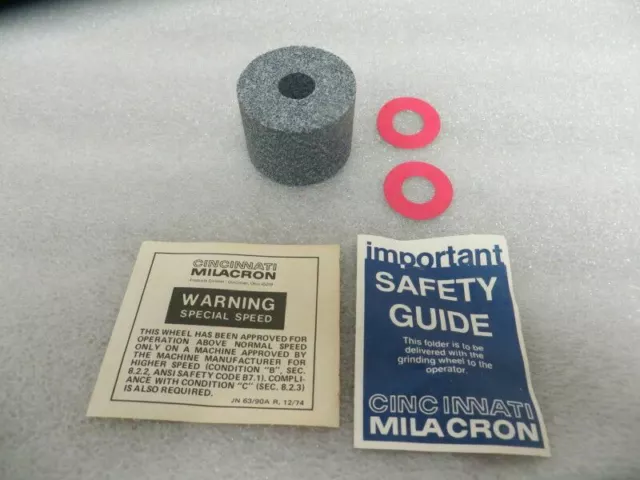 Cincinnati Milacron 2" x 1-1/2" x5/8" Arbor Hole Grinding Wheel Stone 2 Pcs T801