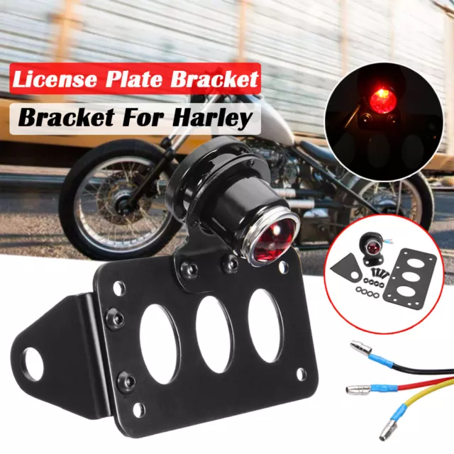 Support universel de plaque d'immatriculation à montage latéral pour moto bobber