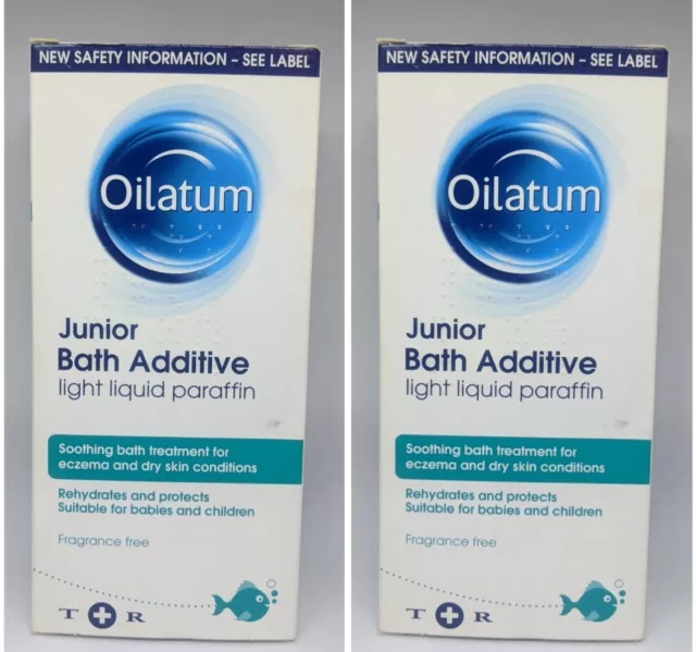 2x Oilatum Junior Bath Emollient Additive - Light Liquid Paraffin - 2x 150ml