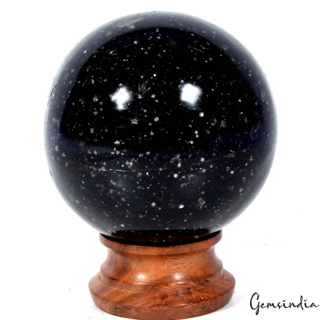 3080 CT Natürliche Schwarz Schnee Flake Obsidian Edelsteine Sphäre Ball Mit Steh
