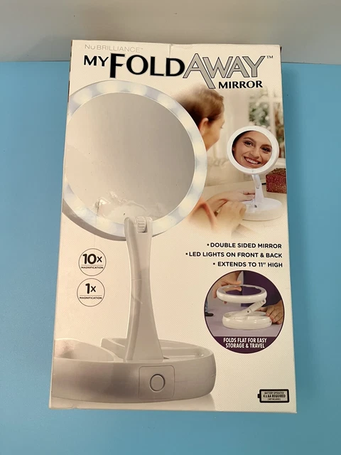 My Fold-Away Mirror No Distortion, LED Illuminated Double Sided As Seen On TV