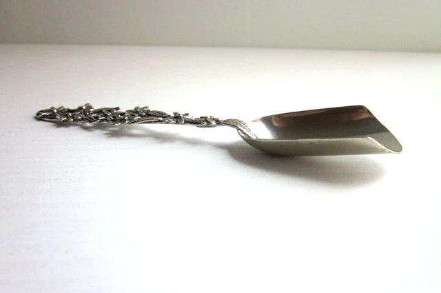 Sassola in Argento 800-Tema Floreale in Microfusione-12 cm-Vintage Anni 90