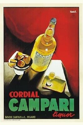 Targa Vintage "1932 Cordial Campari" Pubblicita', Advertising, Poster, Aperitivo
