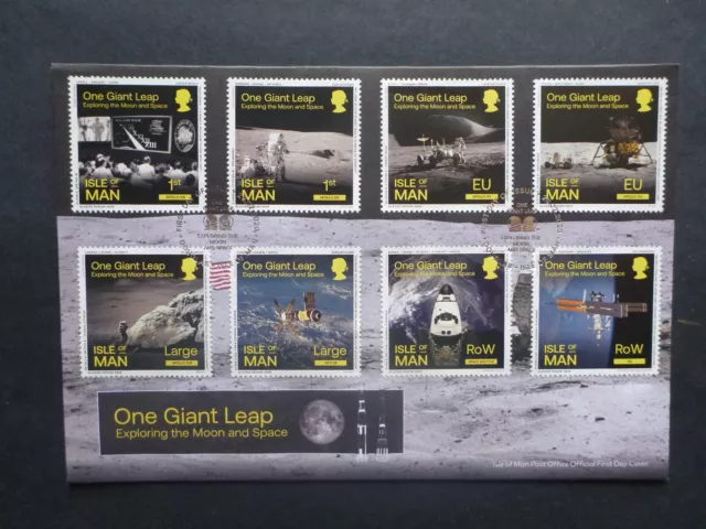 Isle Of Man 2020 Space & Moon Elploration Set 8 Stamps First Day Cover