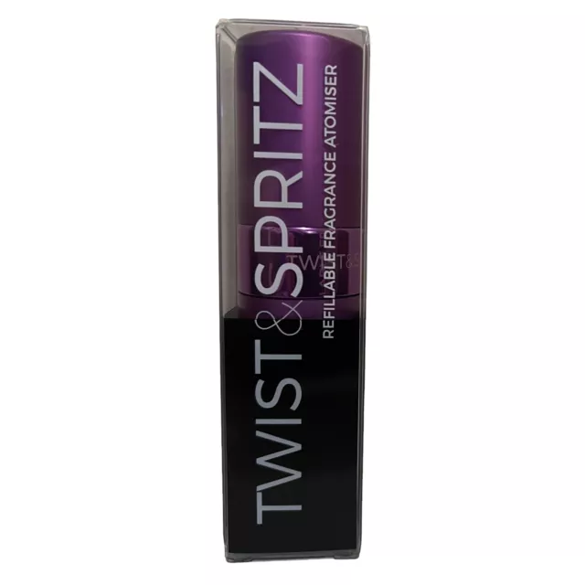 Twist & Spritz Perfume Atomiser 8ml Purple, Full = 100 Sprays