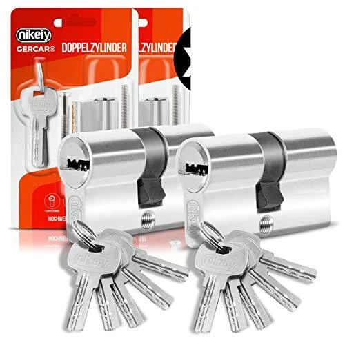 GERCAR Cylindre de serrure profilé 35/35 - Double cylindre - Avec 10 clés - L...