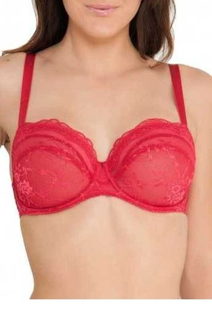 Soutien-gorge Lise Charmel Antinea - Taille 90E (bonnet E) - Blanc Dentelle - Modèle Arty - Neuf Avec étiquettes