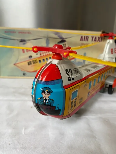 Blechspielzeug, Tin Toy, Air Taxi, Helikopter , Japan No 3344-A Haji