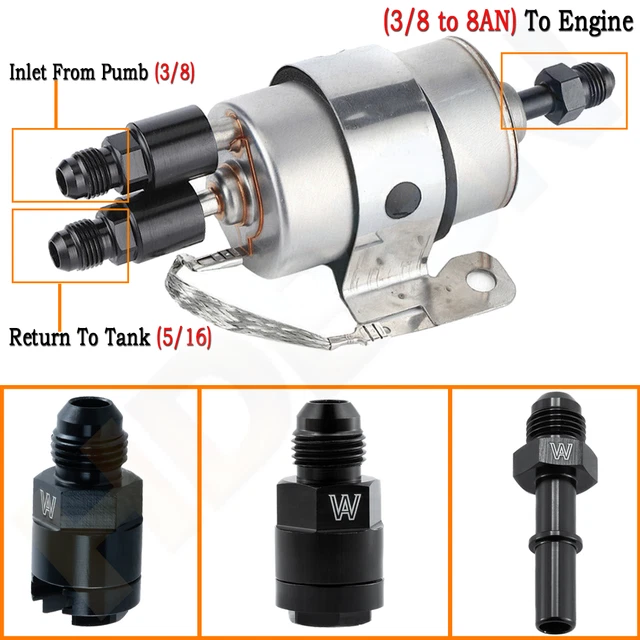 -8AN Fuel Rail Line Fitting to GM Quick Connect LS Swap W/Thread Female Adapter