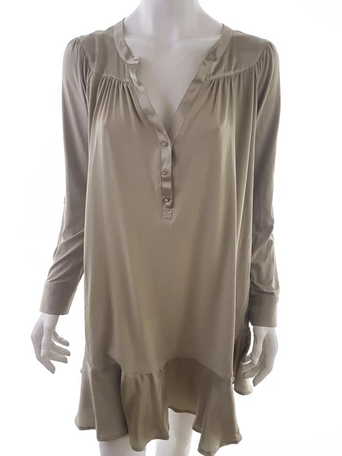 Twin set Simona Barbieri T. S Robe Chemisier Manche Longue Fente Rond