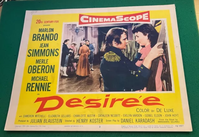 "Desiree" - Marlon Brando-1954 ORIGINAL Lobby Cards, Set of 8 3