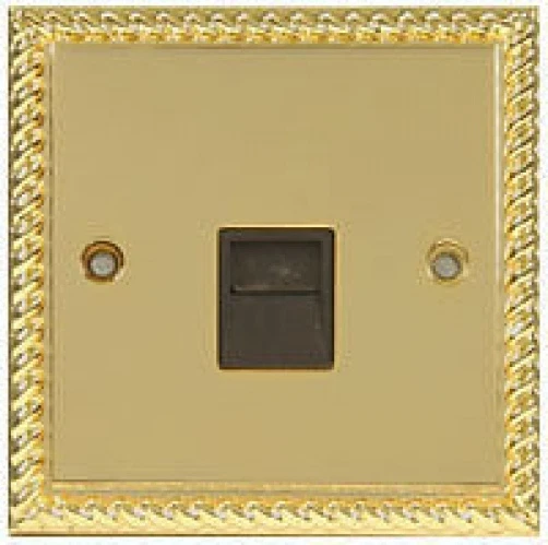 BULK: GEORGIAN BRASS TELEPHONE PHONE SOCKET (box of 10) BULK: GEORGIAN BRASS TELEPHONE PHONE SOCKET (box of 10)