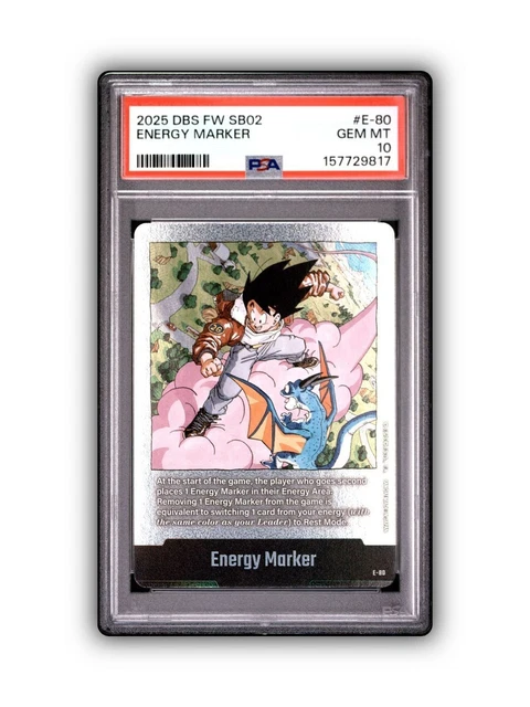 2025 DBS FUSION World SB02 #E-83 Energy Marker Gold PSA 10 GEM