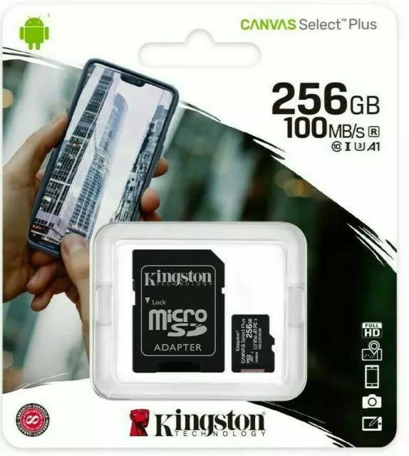 Kingston 256GB Micro SD Tarjeta Tf para Casa Seguridad Smart Wi-Fi IP Cámara