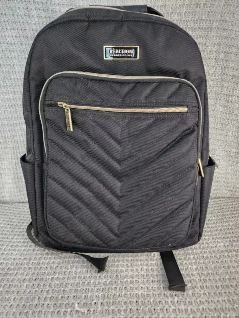 Kenneth Cole Reaction Chelsea Chevron 15" Laptop Backpack Bookbag Black